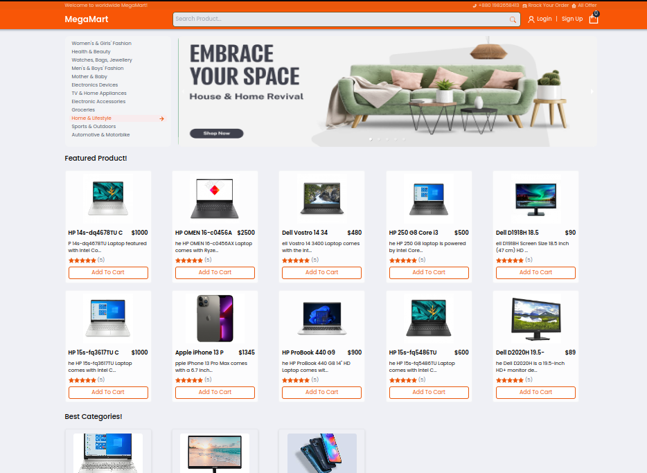 megamart e-commerce